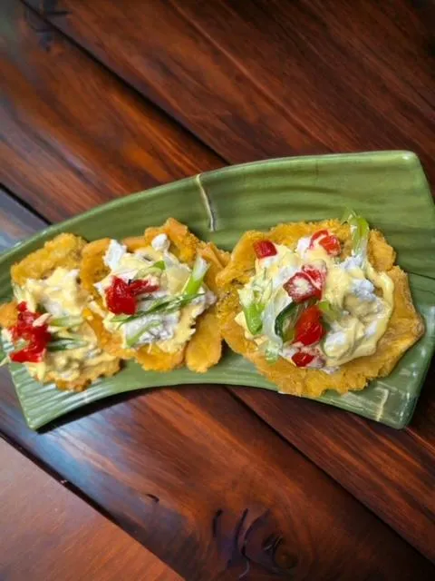 Tostones Filled with Ceviche